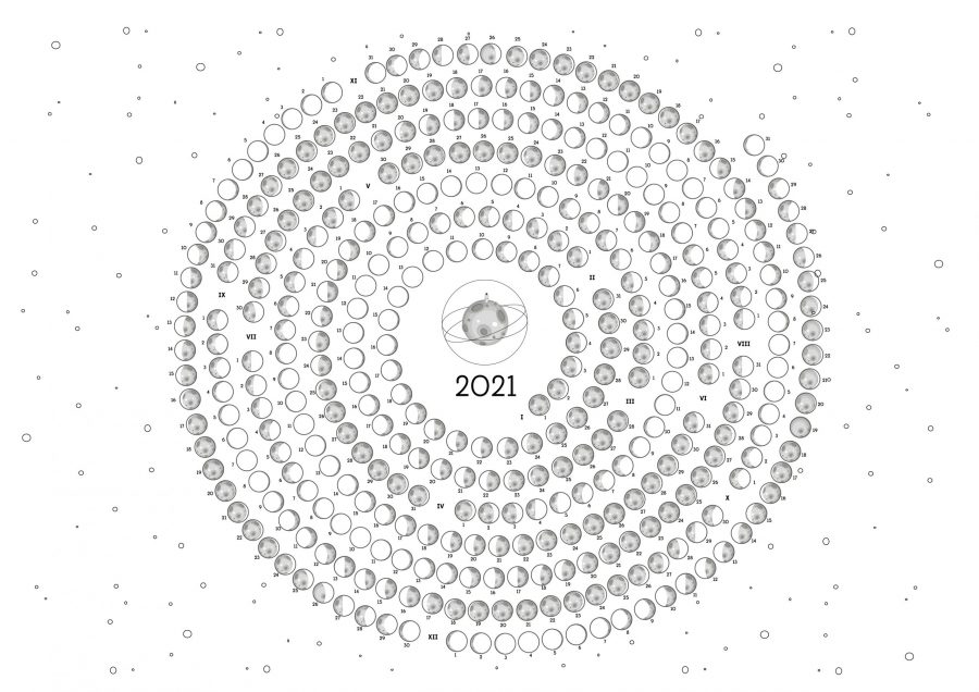 Calendario Lunar 2021 fondo blanco